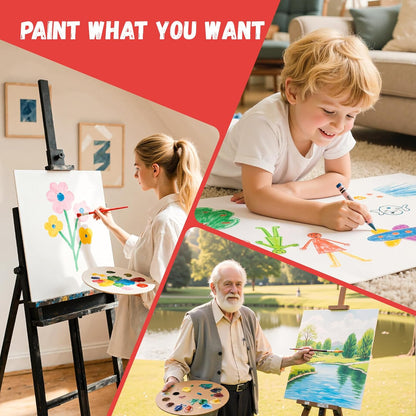 Simetufy 16 x 20 inch 5 Pack Canvas Panels Large Painting Canvas Boards - Gesso Primed Acid-Free 100% Cotton for Acrylics Oil Watercolor Tempera Paint