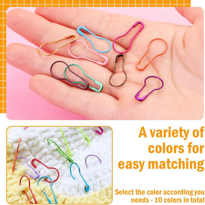 Stitch Markers, 300 pcs Crochet Markers, Metal Stitch Markers for Crocheting, Crochet Accessories and Supplies, Stitch Markers for Knitting and Crocheting, Safety Pins for Fabric and Paper