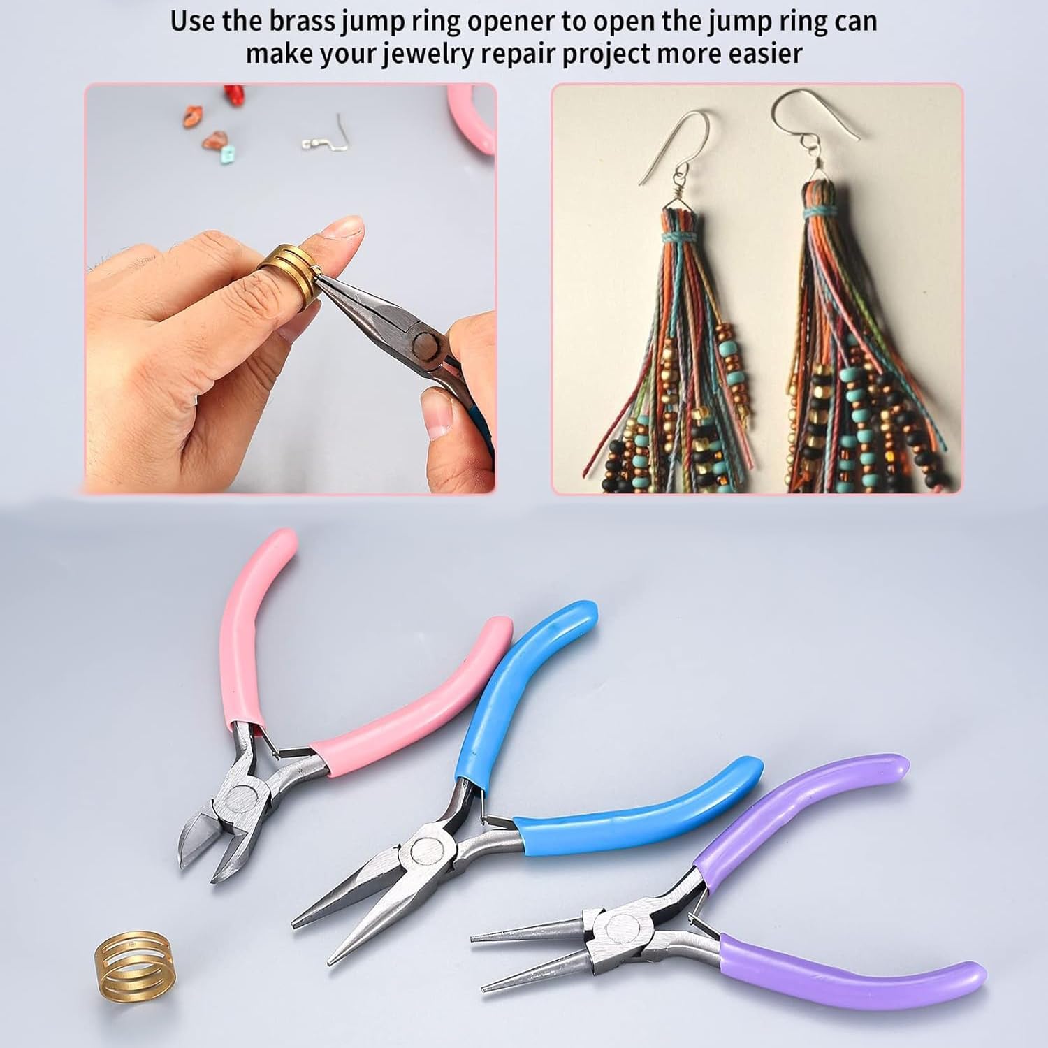 3 Pcs Jewelry Pliers Set - Needle Nose, Round Nose and Wire Cutters for Jewelry Making, Repair and Crafts，Wire Wrapping Beading Crafts Pliers - Crafty Corner