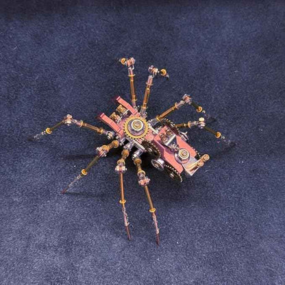 3D DIY Venomous Fang Sentinel Spider B Metal Puzzle Kits, 204PCS Mechanical Snail Metal Steampunk Insect Model Kit, Creative Collectible Display Piece for Adults