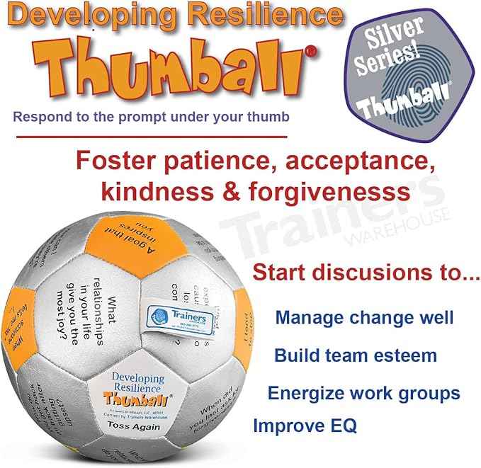Trainers Warehouse 6" Thumball Collection, 32 Prompts for Conversation, Team Building, Relationship and Training