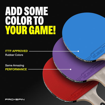 PRO SPIN Ping Pong Paddles - Professional Level Table Tennis Rackets with Carbon Fiber for Superior Control | 7-Ply Blade, Premium Rubber, 2.0mm Sponge | Includes Protector Case