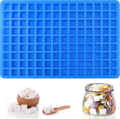 Sakolla 126 Cavities Square Candy Silicone Molds, Mini Silicone Molds for Chocolate, Hard Candy, Ice Cubes, Caramel
