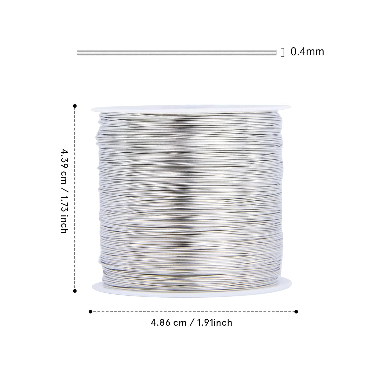 Beadcraft 26 Gauge Jewelry Wire - 0.4mm Silver Plated, Brass, 100M for Jewelry Making - Crafty Corner