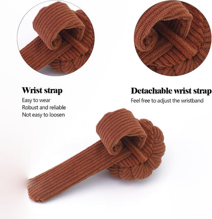 Wrist Pin Cushions, Sewing Needle Cushion kit with 1Pcs Elastic Strap Finger Ring Pincushions, Adjustable Strap Handcraft Needles Holder for Sewing and Quilting.(Maroon)