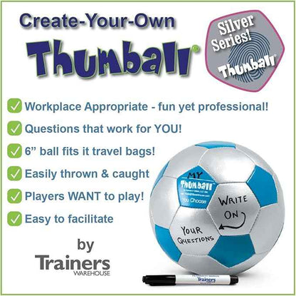 Trainers Warehouse 6" Thumball Collection, 32 Prompts for Conversation, Team Building, Relationship and Training