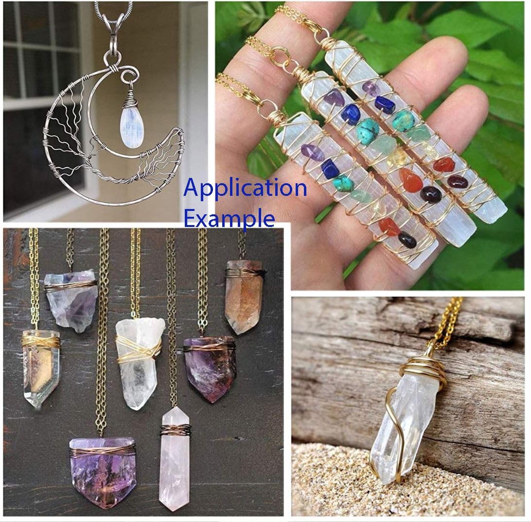 Adabele 295 Feet Premium Tarnish Resistant Round Jewelry Wire Copper Beading Wire Spool Bulk (0.5mm/24 Gauge) Sterling Silver Plated for DIY Craft Jewelry Making BF285-5