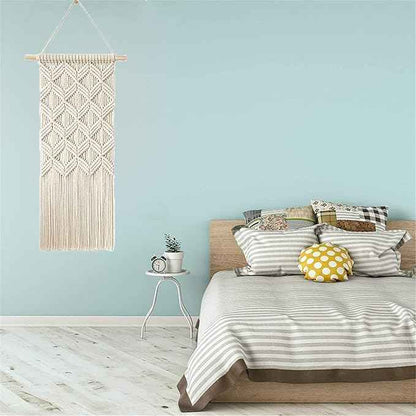 RQWZBCHX DIY Macrame Wall Hanging Kits, 3 Patterns Macrame DIY Wall Hangers for Beginners, Home Decor with 200 Meters Macrame Cord, 3 PCS Wooden Dowels and Instruction Booklet for Macrame Starters