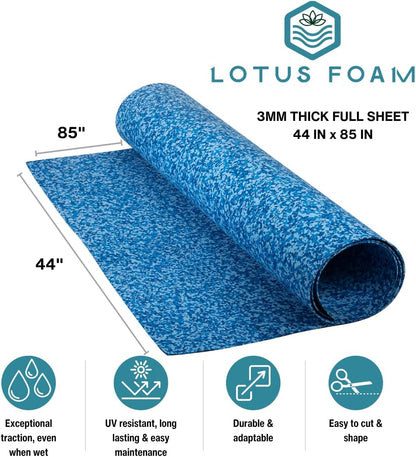 LotusFoam Large 3mm EVA Foam Sheet - 44"x 85" High Density Foam 130 kg/m3 for Cosplay, Costumes, Crafts, Flooring, Outdoor Use - 35 Colors (Aqua Camo) - Aqua Camo - Crafty Corner