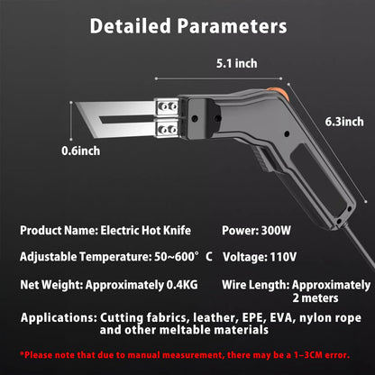 Foam Cutter Electric Hot Knife, Foam Cutting Tool Kit,300W Styrofoam Cutting Tool Kit for Cutting Foam Board Insulation, EPP, EPS, XPS, EVA, EPE, PU, KT Board, Sponge, Nylon (10-in-1 Kit)