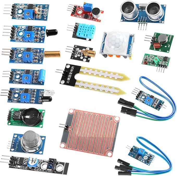 16 in 1 Project Super Starter Kits Sensor Modules Kit for Arduino Raspberry for UNO R3 Mega2560 Mega328 Nano Raspberry Pi 3 2 Model B K62 (16 in 1)