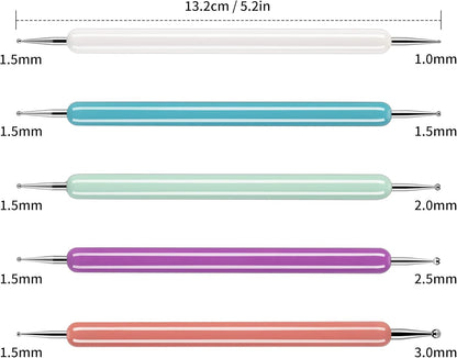 5 Pcs Pattern Tracing Stylus, Ball Embossing Stylus for Transfer Paper, Tracing Tools for Drawing, Embossing Tools for Paper, Art Dotting Tools for Nail Art, Ball Tip Clay Tools Sculpting Stylus