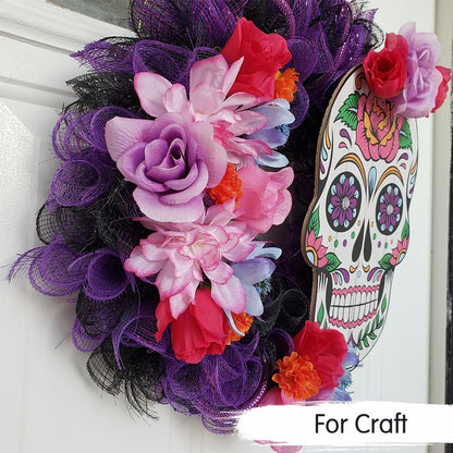 TONIFUL 2 Rolls 10 Inch Purple Decorative Mesh Ribbbon Rolls, Fabric Mesh for Mesh Wreath Supplies, Front Door Wreath Crafts Tree Decor Christmas NewYears Halloween Decoration (10 yds/roll) - Crafty Corner