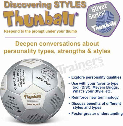 Trainers Warehouse 6" Thumball Collection, 32 Prompts for Conversation, Team Building, Relationship and Training