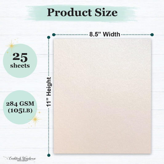 Cardstock Warehouse Stardream Coral Cardstock Paper - 25 Sheets, 8.5 x 11" – 105 lb / 284 GSM Premium Metallic Coral Card Stock for High-end Printing, Card Making, Die-cutting & DIY Projects