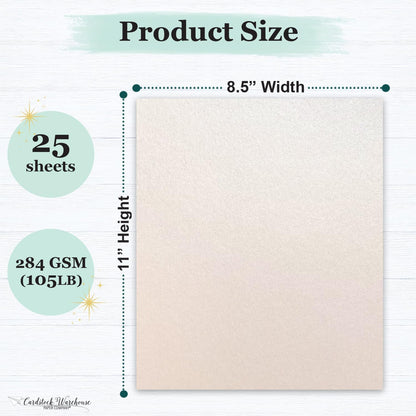 Cardstock Warehouse Stardream Coral Cardstock Paper - 25 Sheets, 8.5 x 11" – 105 lb / 284 GSM Premium Metallic Coral Card Stock for High-end Printing, Card Making, Die-cutting & DIY Projects