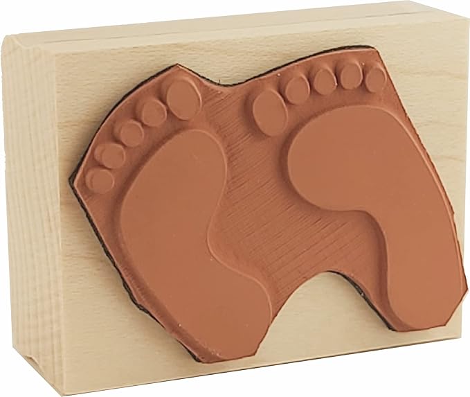 Stamps by Impression Feet, Footprints Rubber Stamp, Medium (1.25" x 1.75")