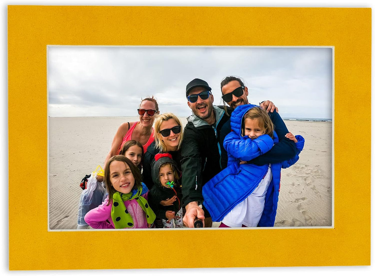 Pack of 25 Acid Free 11x14 Mats Bevel Cut for 8.5x11 Photos - Bright Yellow Precut Matboards With Backing Boards and Clear Photo Mat Bags For Pictures, Photos, Framing - 4-ply Thickness