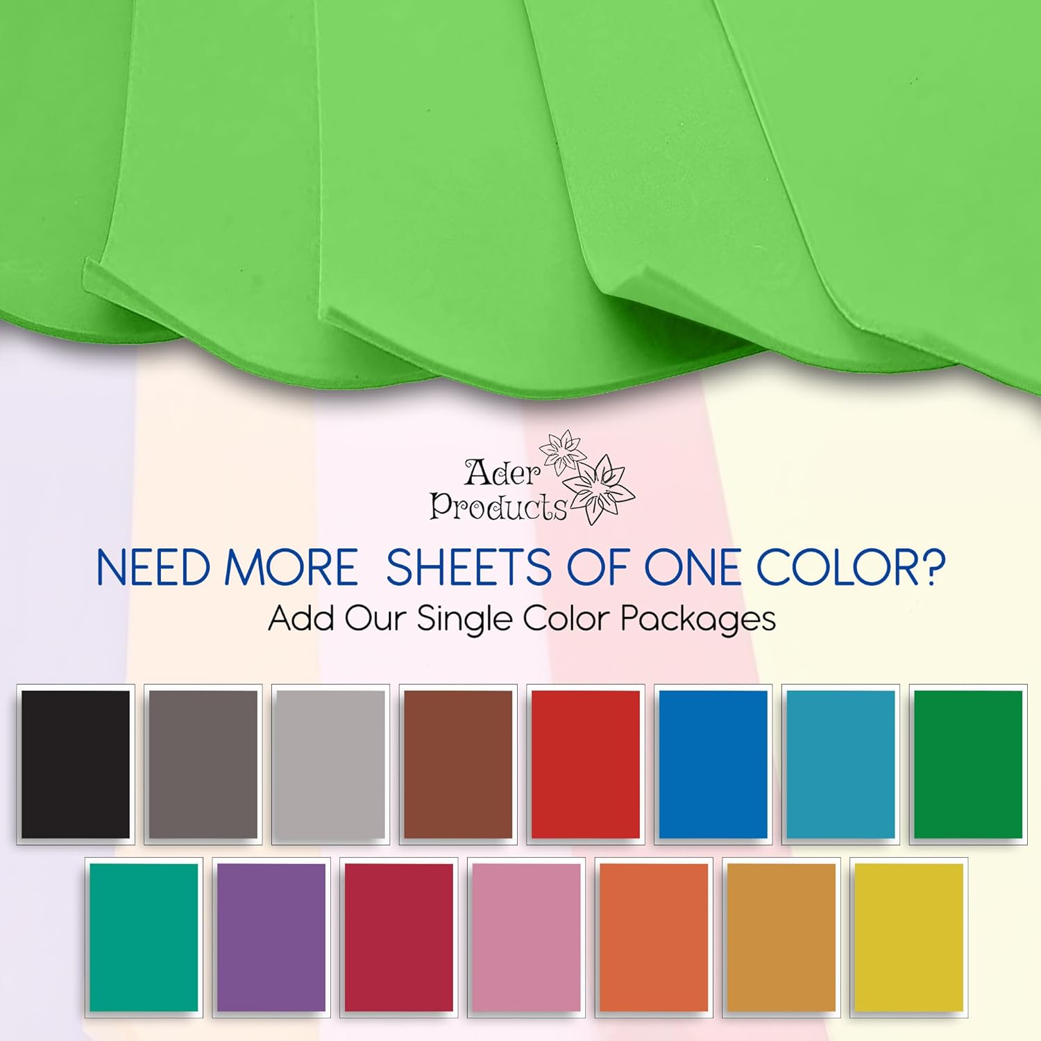 Light Green EVA Foam Sheets for Crafts, 9 x 12 Inch, 2mm Thickness, 15 Pack – Ideal for DIY Arts and Crafts, Foam Paper for Kids, Cosplay and Costumes - Crafty Corner
