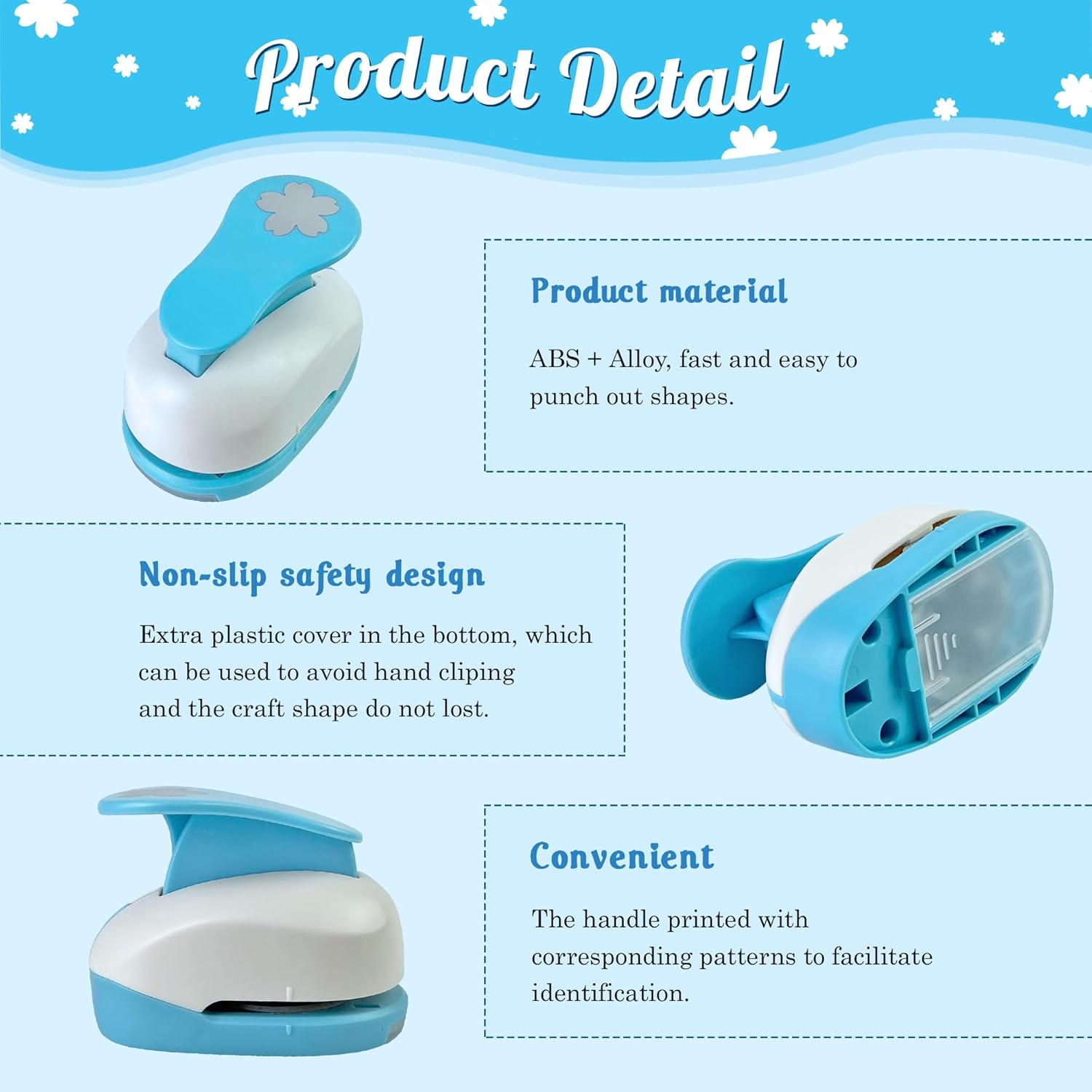 Flower Hole Punch for Paper Crafts, 1.5-Inch Across, Cherry Blossoms Punch Cutter, Lever Punch, Flower Shape for Card Making, Scrapbooking, DIY Arts - Crafty Corner