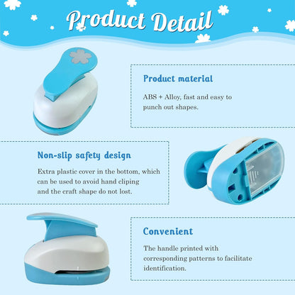 Flower Hole Punch for Paper Crafts, 1.5-Inch Across, Cherry Blossoms Punch Cutter, Lever Punch, Flower Shape for Card Making, Scrapbooking, DIY Arts - Crafty Corner