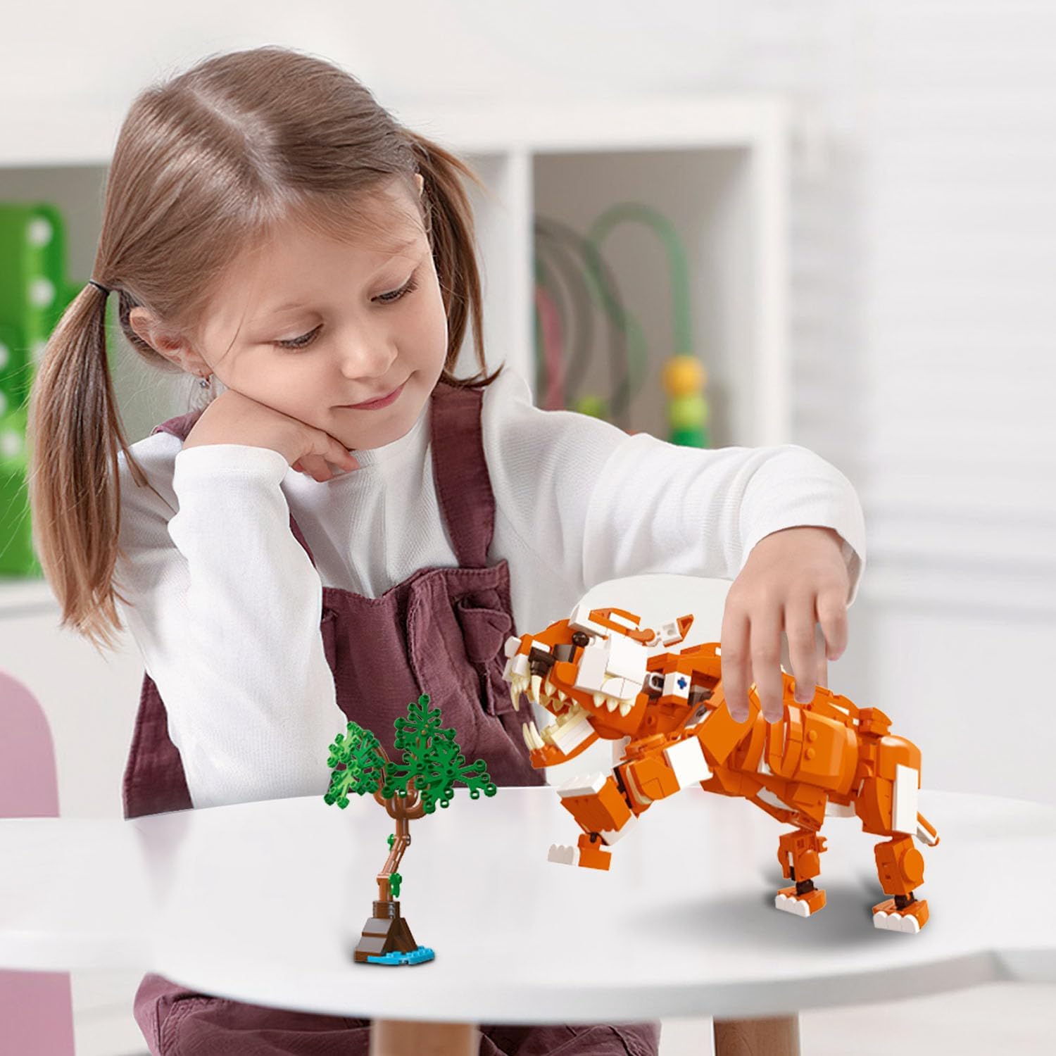 Creator 3 in 1 Building Set, Rebuilds into 3 Different Safari Animal Figures- Tiger/Sika Deer/Horse, Compatible with Lego Sets for Boys 6+/8-14 (747pcs) - Crafty Corner