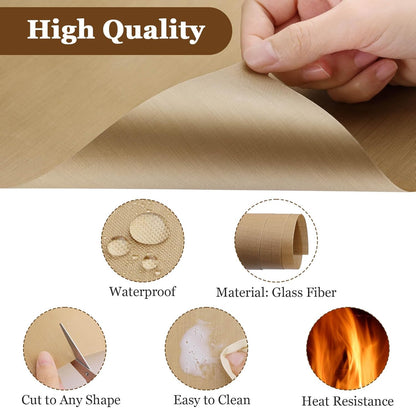 Selizo 20 Pack Teflon Sheet for Heat Press, Heat Transfer Press Cover Paper Heat Resistant Transfer Protector Mats for Cricut Iron HTV Vinyl, Sublimation, Baking and Craft