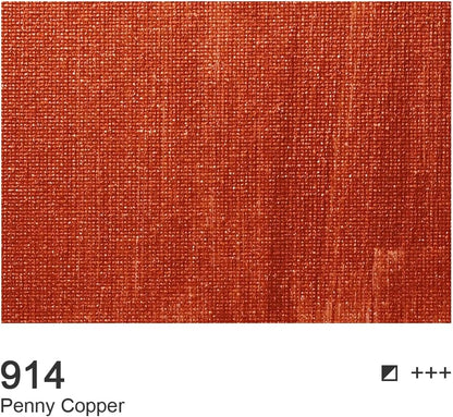 AUREUO Penny Copper Acrylic Paint, 4 Fl Oz / 120ml Single Tube, Rich Pigment Art Craft Paints for Canvas, Rocks, Wood, Ceramic, Fabric - Art Supplies for Beginners, Professionals, Artists