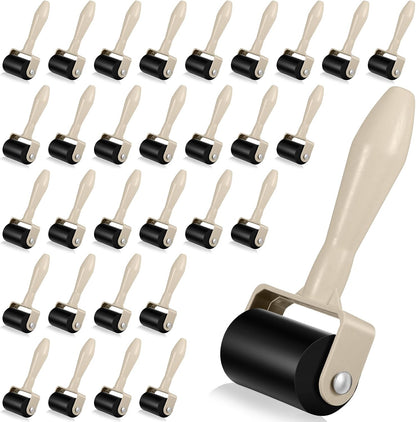 Frienda 30 Pcs Rubber Brayer Rollers 1.9 Inch Rubber Ink Roller for Gluing Printing Inking Block Paper Crafting Press Printmaking Wallpaper Stamping Scrapbooks Crafting Art DIY