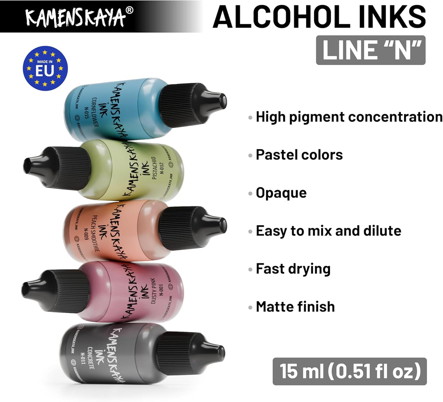 Alcohol Ink Set - 34 Color Variations - Set #29-4 Alcohol Inks x 0.51 fl oz (15 ml)