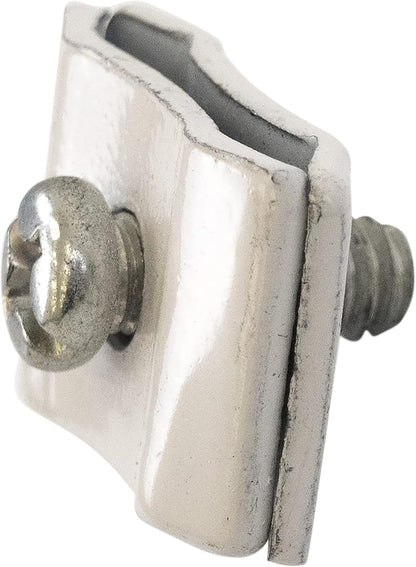 Gridwall Joining Clip Connectors for Grid Panels, Powder-Coated or Chrome Plated Steel (Quantity 10) (10, White)