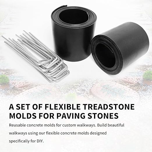 Concrete Molds for Pavers,Set of Flexible Stepping Stone Molds for Concrete,DIY Garden Pavers (16 Feet)