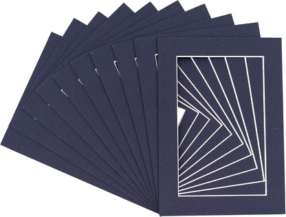 11x14 Mat for 8.5x11 Photo - Precut Navy Picture Matboard for Frames Measuring 11 x 14 Inches - Bevel Cut Matte to Display Art Measuring 8.5 x 11 Inches - Acid Free Pack of 25 MATS