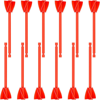 12 Pieces Paint Mixer Drill Attachment,Helix Paint Mixer Resin Drill Mixer Paint Stirrers Drill Attachment for 1 Gallon of Paint Epoxy Resin Silicone Jewelry Casting Molds (Red)
