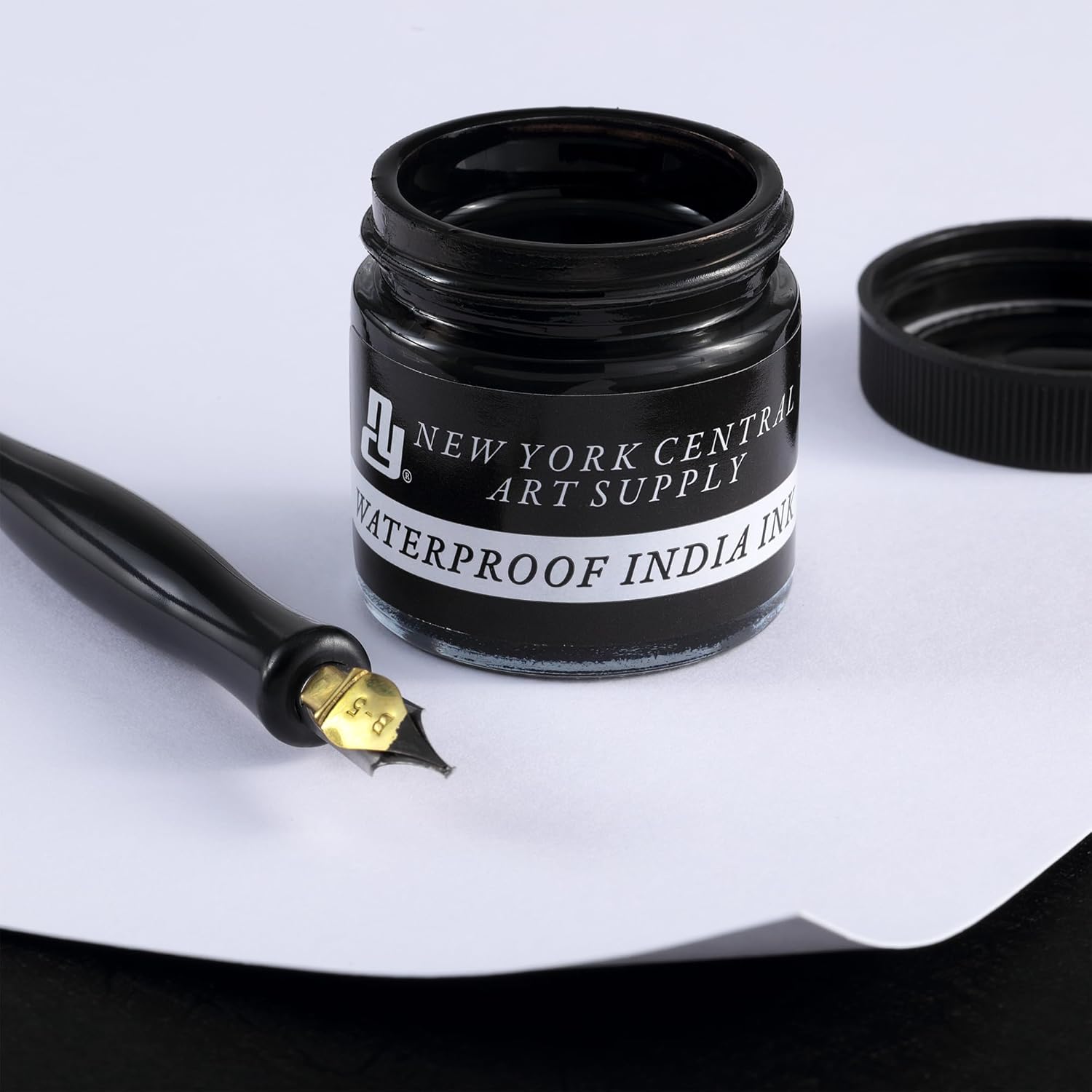 New York Central® India Ink 16oz Bottle - Make an Impact with Matte Black India Ink, Perfect for Artists, Calligraphy, Illustrations, & More! - Crafty Corner