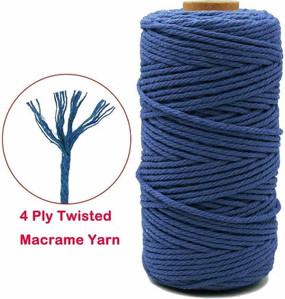 Natural Macrame Cord 2mm x 219yards Colored Macrame Cord Macrame Cotton Cord, Twisted Macrame Yarn, Soft Craft Cord Macrame Rope Macrame Supplies (Light Green, 2mm*219Yards)
