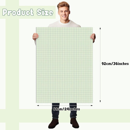 30 Pack 24" x 36" Large Graph Paper Bulk Graph Paper Pad Large Grid Paper Sheet Graph Paper Grid Paper Graph Paper for Drafting Engineering Blueprint Drawing Architect Designer Mathematician