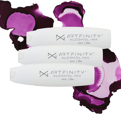 Alcohol Inks 3 Pack - Vibrant, Professional, Dye-Based Alcohol Inks for Artfinity Alcohol Markers, Artists, Drawing, & More! - Violet V5-7