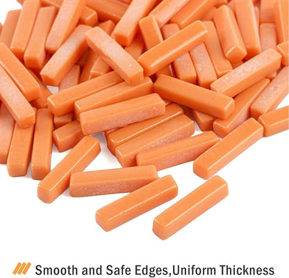Youway Style Orange Mosaic Tiles for Crafts Bulk,150g Strips Shapes Mosaic Glass Pieces,Glass Mosaic Garden Craft Kit
