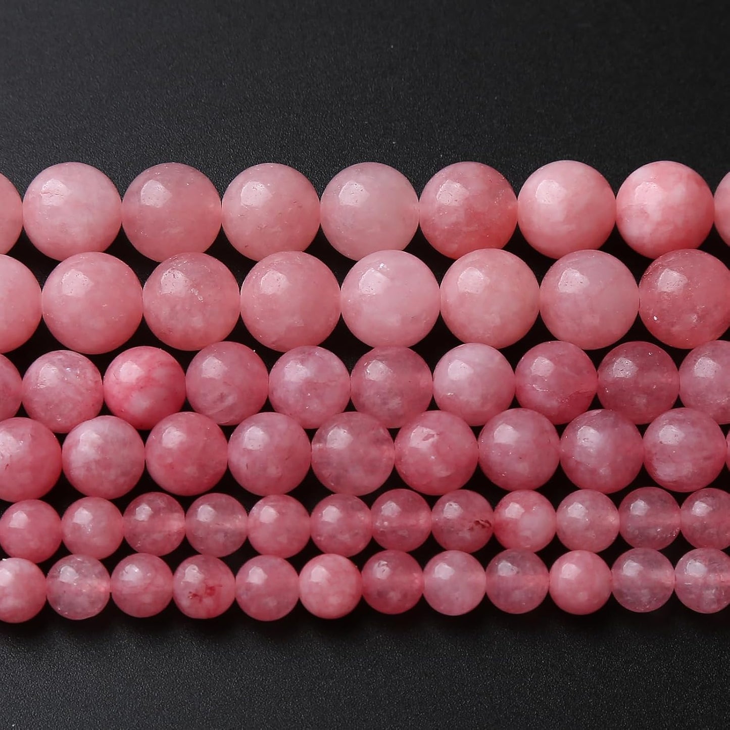 60pcs 6mm Natural Rose Pink Chalcedony Stone Round Loose Beads for Jewelry Making DIY Bracelets Necklaces Crystal Energy Healing Stone Beads 15" (6mm, Rose Pink Chalcedony)