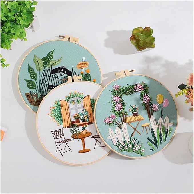BlingBling5 Embroidery Kits for Adults Leisure Life Series Starter for Adult Stamped Pattern with Instructions Punch Needle Kit(C11)