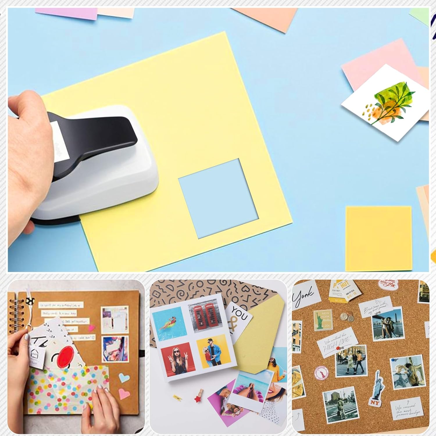 Square Punches for Paper Crafts 0.7 inch Square Hole Punch Squares Paper Punches for Crafting SquarePunch Cutter Squares Shape Hole Puncher for Scrapbooking Card Making DIY Project - Crafty Corner