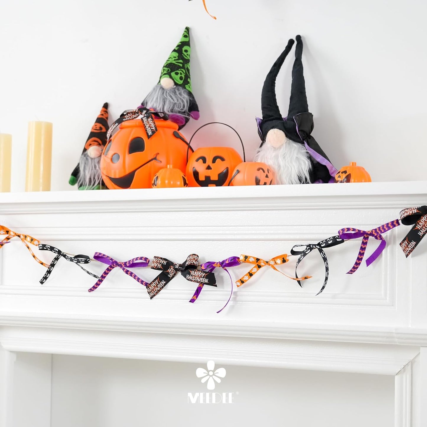 MEEDEE 3/8 inch 1 inch Halloween Ribbon Set Spooky October Ribbon Assortment 5 Rolls 10 Yards Halloween Crafts, Fall Gift Wrap, Party Decorations, Autumn Wreaths, Trim Bundle, Wreath Bow Supplies - Crafty Corner