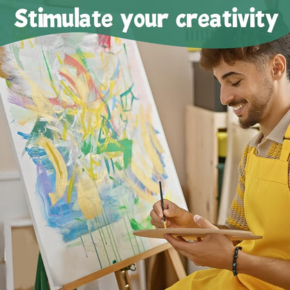 ESRICH Stretched Canvas for Painting 18x24 Inch, 5Pack Large Canvas for Painting, Primed Acid-Free Cotton Blank Canvases, Art Paint Canvases for Oil Paint,Watercolor,Acrylic Paint,Gouache and Tempera.