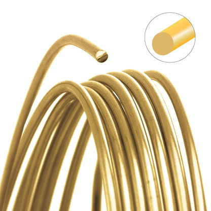 The Beadsmith Wire Elements Craft Wire – Tarnish Resistant, Soft Temper, Round, Gold Color – 0.51mm, 24 Gauge, 10 Yard Spool – Jewelry Making, Wire Wrapping, Floral, & Other DIY Crafts