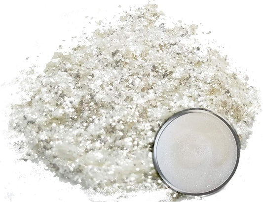 Eye Candy Pigments Premium White Mica Powder - Frost White (25gr) - for Epoxy, Resin, Soap, Paint, Woodworking, Acrylic Pouring, Bath Bombs, Fishing Lures - DIY Arts and Crafts Additive