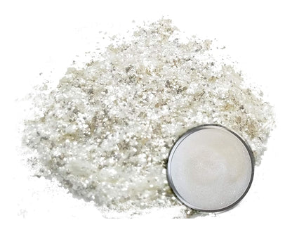 Eye Candy Premium Mica Powder Pigment “Glimmer White” (25g) Multipurpose DIY Arts and Crafts Additive | Woodworking, Bath Bombs, Resin, Epoxy, Soap, Nail Polish (Glimmer Ghost White, 25G)