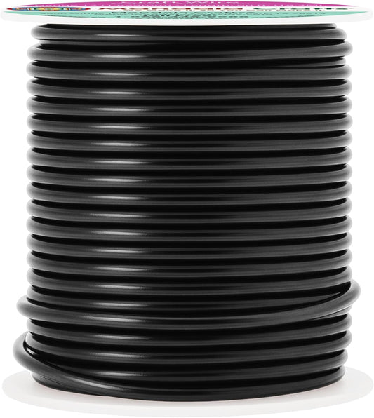 Mandala Crafts 13 Gauge Anodized Aluminum Craft Wire for Jewelry Making - 60 FT Colored Flexible Black Wire - Bendable for Bonsai Armature Crafting Sculpting - Crafty Corner