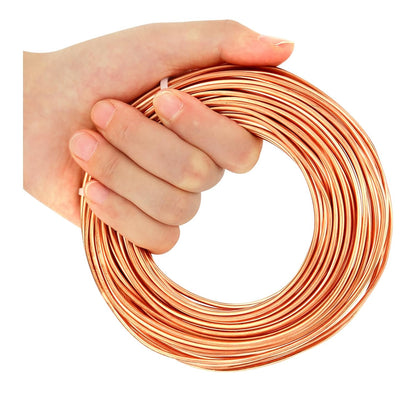 12 Gauge/ 2.0 mm 49 Feet 1 Pound 99.9% Dead Soft Copper Wire for Electroculture Gardening, Jewelry Making, Beading, Science Projects, DIY Artwork