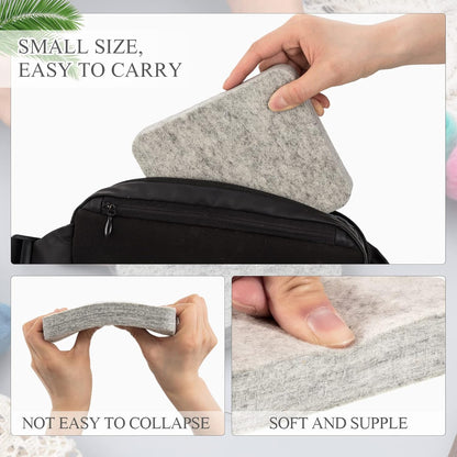 Amylove 2 Pcs Needle Felting Pad Needled Felting Mat Wool Supplies Thick Firm Base Woolen Block for Beginners Crochet Knitting Projects Kit Tool, Gray (5 x 6 x 1 Inch)